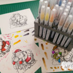 scrapbooking, zig clean color real brush markers